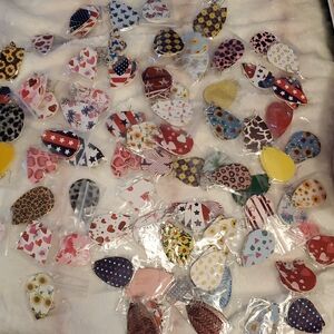 Colorful Patterned Women Earrings Set